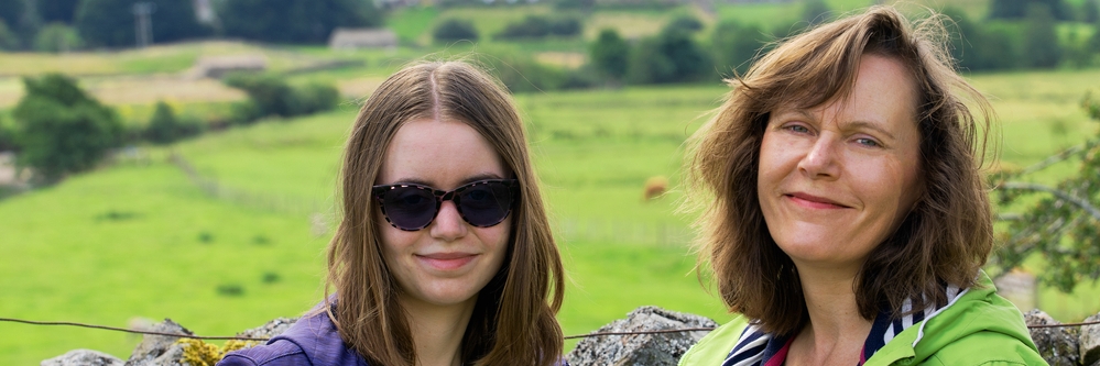 Mum and daughter in the Yorkshire dales